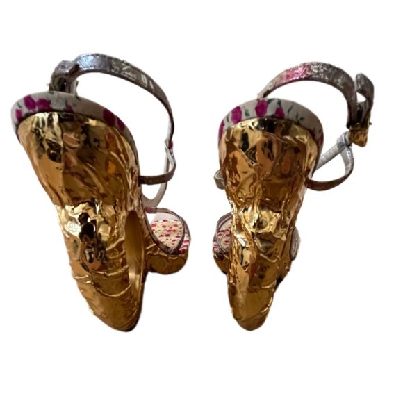 Louis Vuitton Floral Feerique Morganne Sandals Ring Heels Size 36 (US Size 6) - Picture 15 of 16